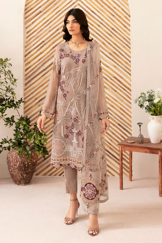 D-1206 | Rangoon by Ramsha chiffon collection Vol 12