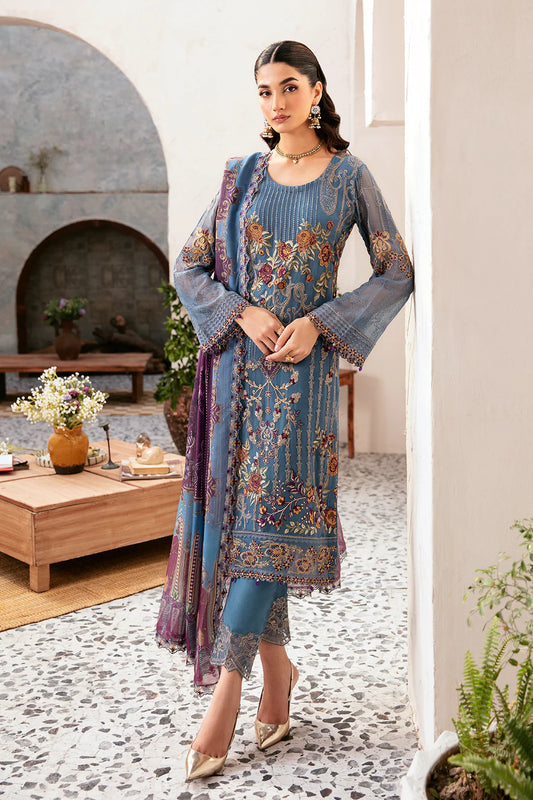D-1202 | Rangoon by Ramsha chiffon collection Vol 12