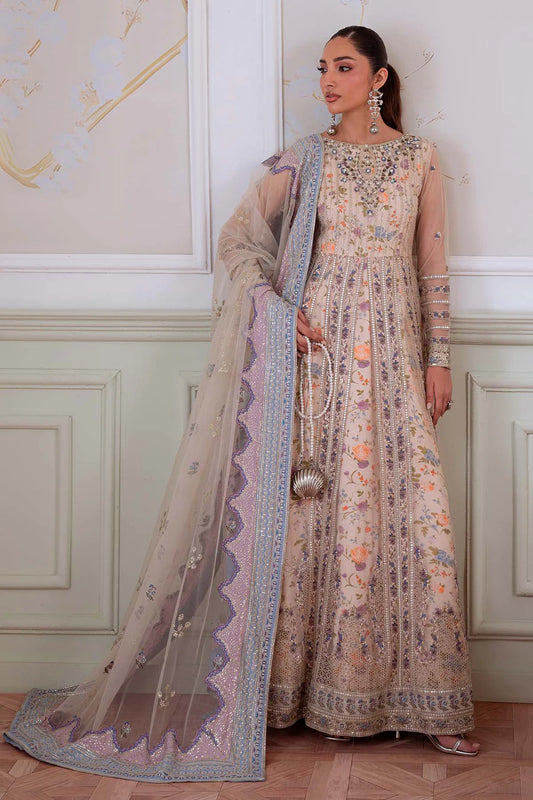 Nureh NEL-80 Premium Heavily Embroidered Net Unstitched Formal Suit