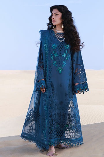 Nureh Aman NE-229 – Embroidered Laser Cut Lawn 3 Piece Unstitched Suit