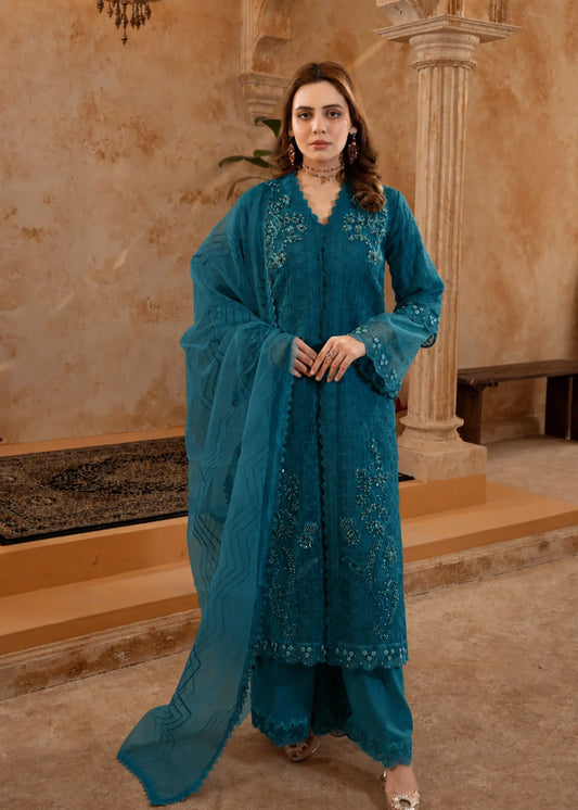 Manahils Festive/party wear collection | 181-Bondi Blue
