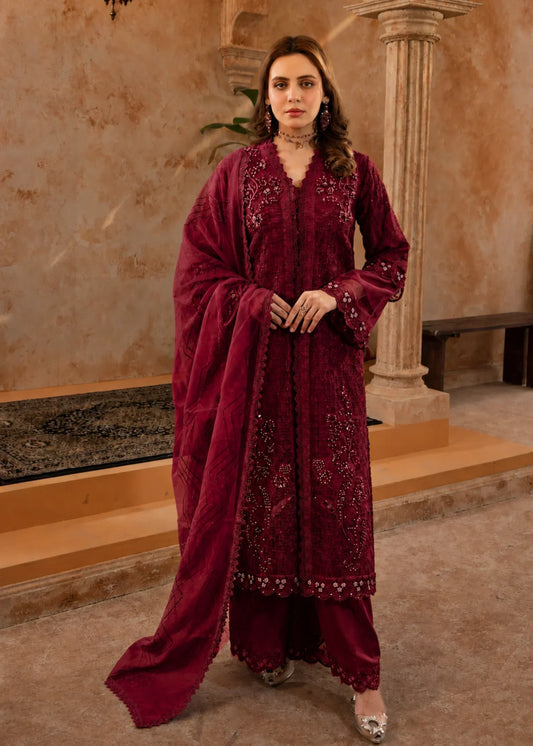 Manahils Festive/party wear collection | 181-MAROON
