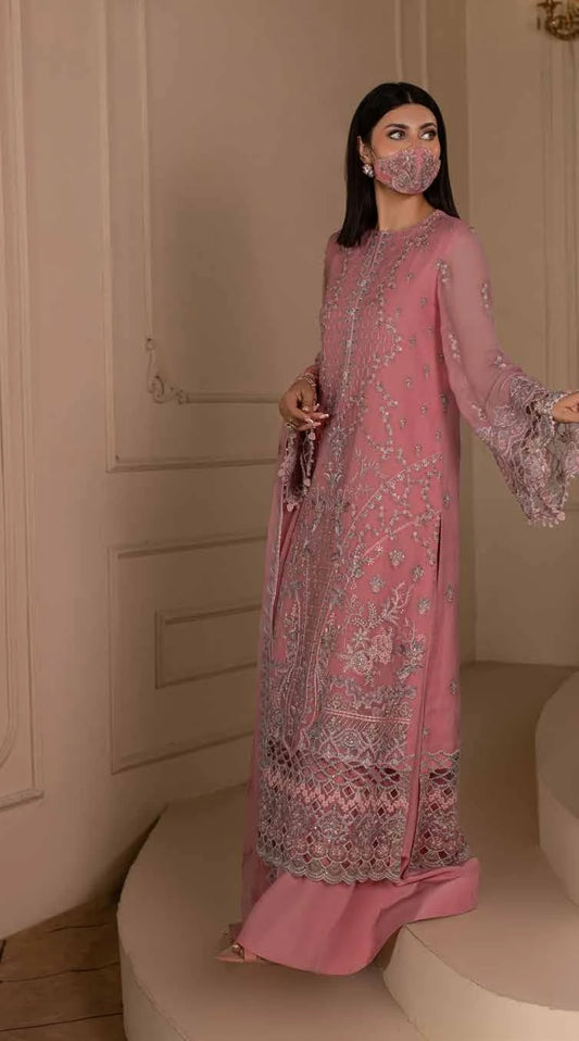 Chandani Kuch Khas By Flossie Premium Chiffon 3pc Unstitched Suit - CH-102