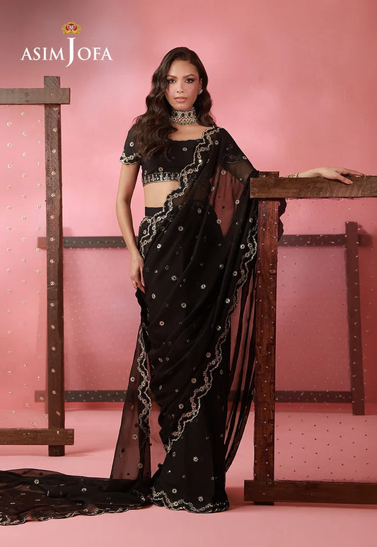 AJUFC-09 Embroidered Chiffon Unstitched 2 Pcs | ASIM JOFA