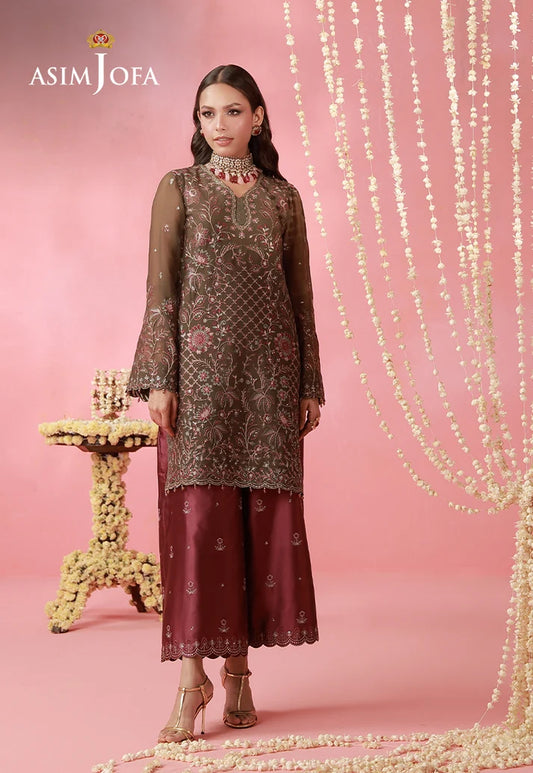 AJUFC-17 Embroidered Chiffon Unstitched 2 Pcs | ASIM JOFA