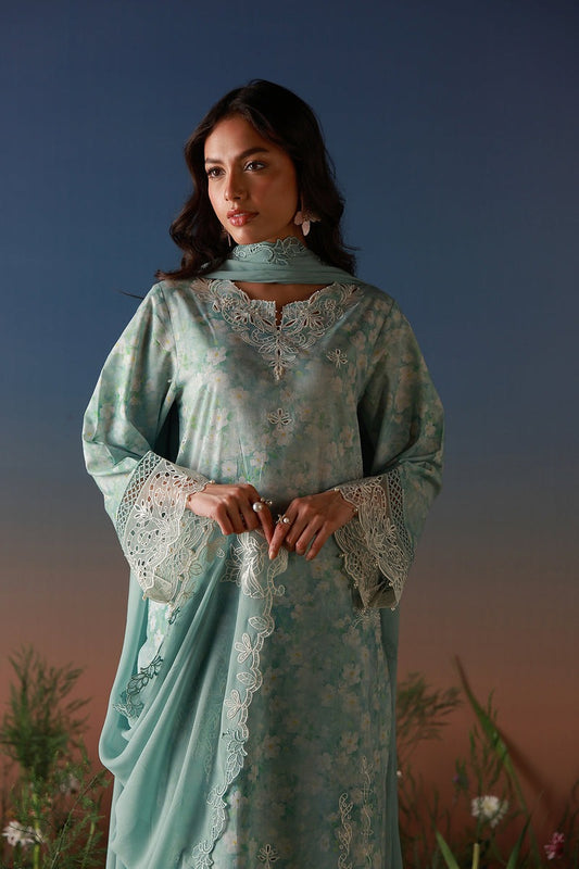Pale Azure | SS1-26-41 - Sahar Mirha Lawn