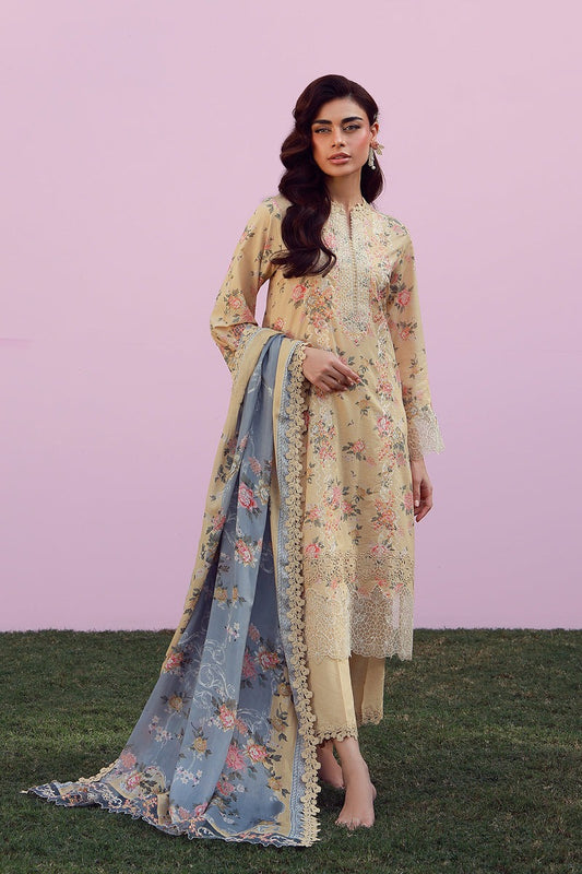 Rose Crème | SS1-26-37 - Sahar Mirha Lawn