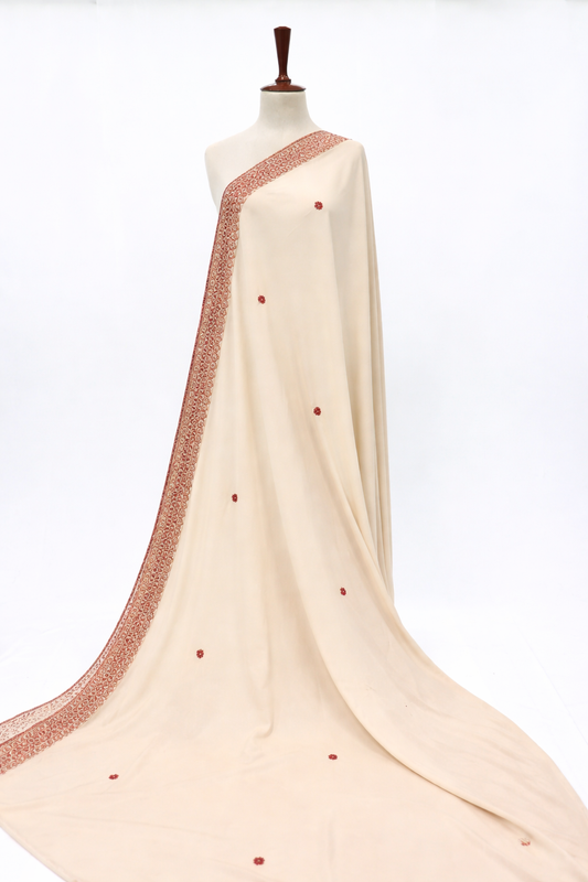 Premium Embroidered Lawn Shawl – Elegant Soft Fabric with Fancy Border