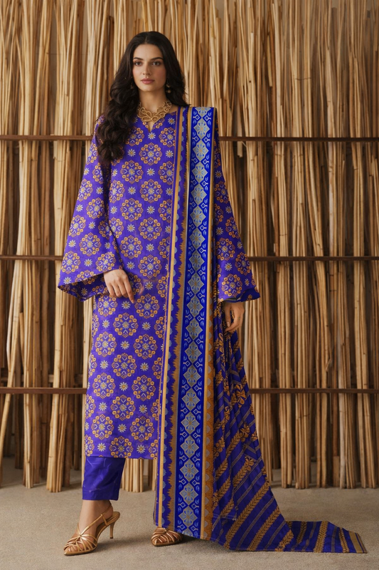 Design 10 | Fiza Noor Modern Muse V-3 Printed Lawn 3 Piece Suit