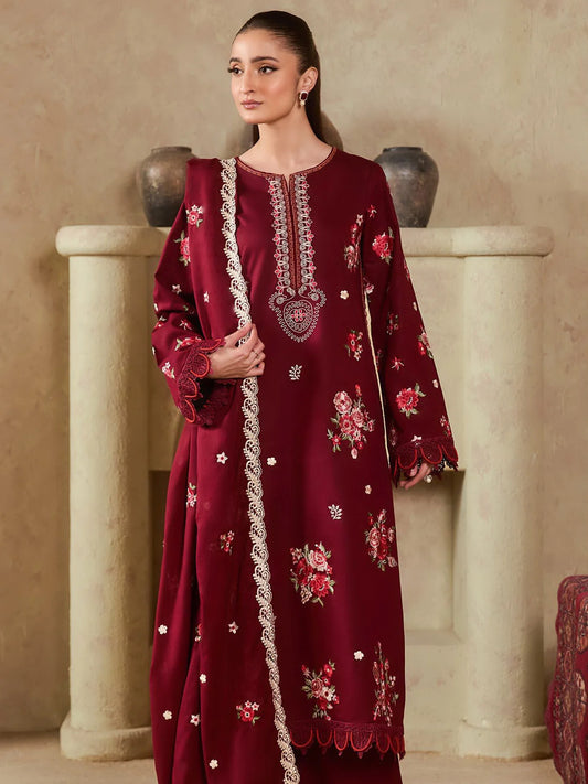 D-06 | Raha by RajBari Premium Summer Embroidered Lawn Unstitched 3Pc Suit