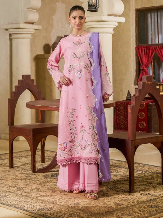 D-08 | Raha by RajBari Premium Summer Embroidered Lawn Unstitched 3Pc Suit