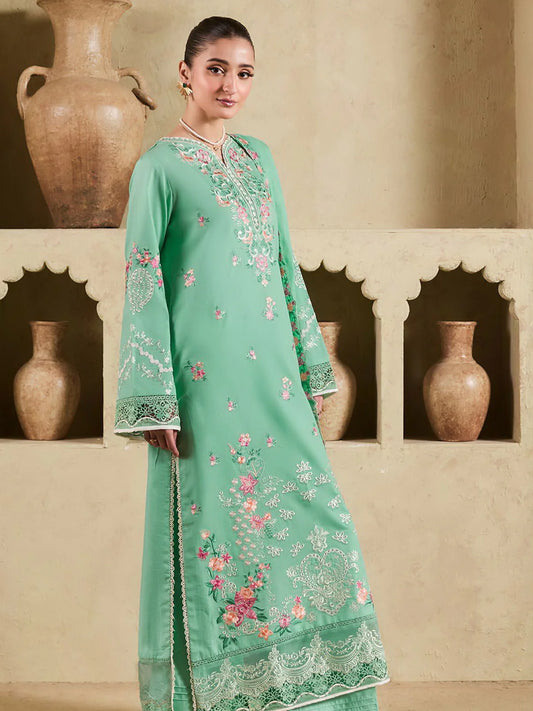 D-10 | Raha by RajBari Premium Summer Embroidered Lawn Unstitched 3Pc Suit