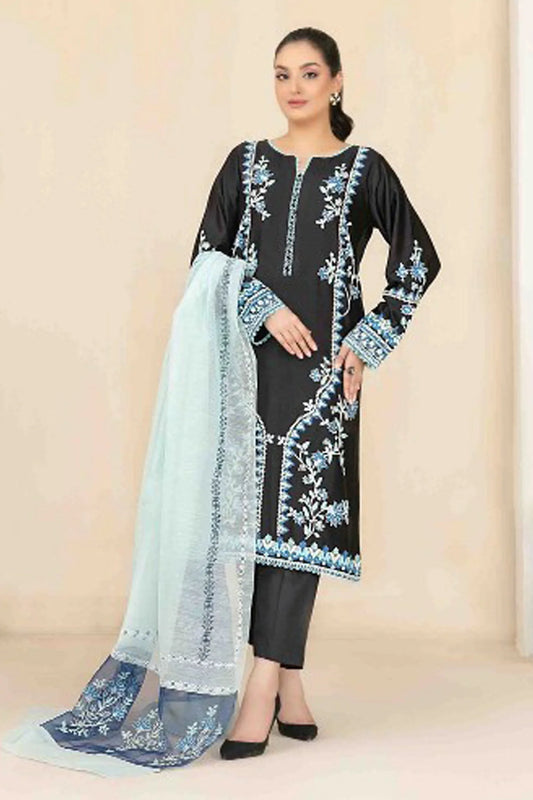 Araceli By Tawakkal Stitched 3 Piece Fancy Emb Belgian Viscose Suit-D-3708