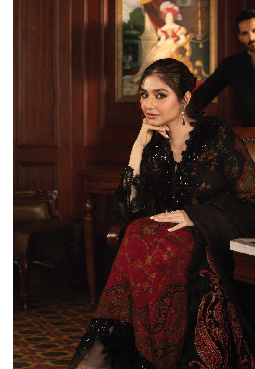 3 Piece Unstitched Embroidered Woven Suit | DL-1204 | Maria B 3 Piece Unstitched Embroidered Woven Suit | DL-1204 | Maria B