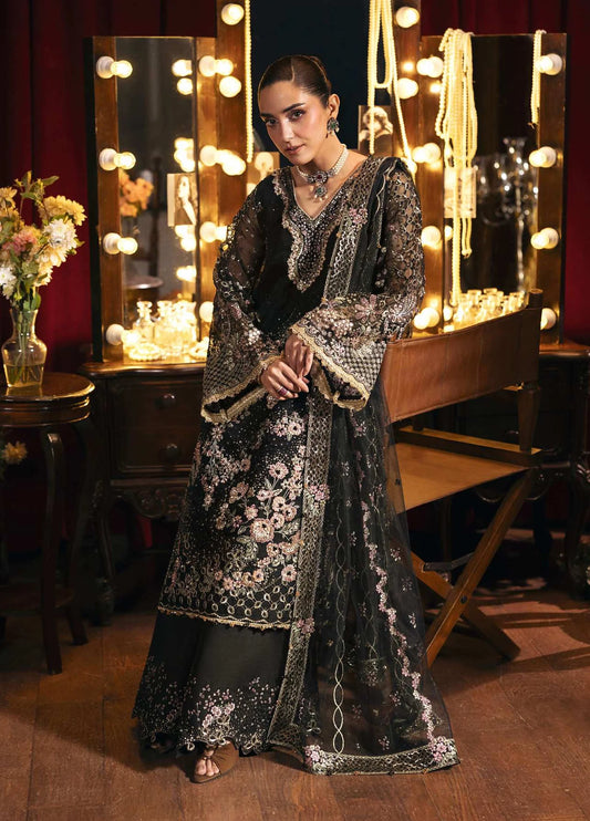 Seranade by Elaf Unstitched Embroidered Organza Suit - Masquerade EHM-05