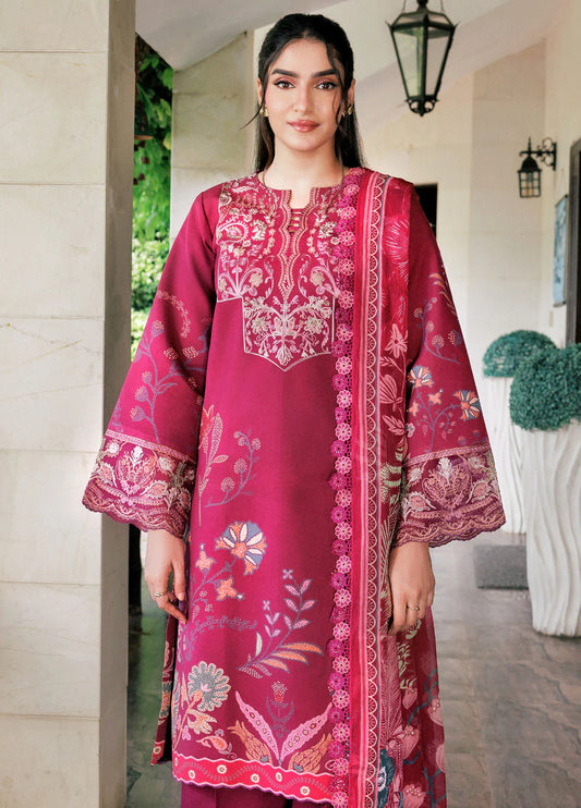 Zync by Florent Embroidered Viscose Suits Unstitched 3 Piece FL25IM FL-5A - Intermix'25