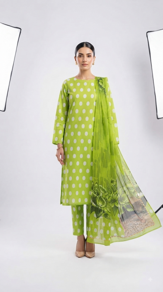 3 Piece Digital Printed LAWN SUIT - AZADI SALE