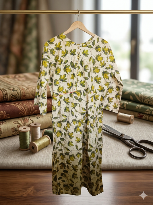 Printed Allover 2-Piece Lawn Frock