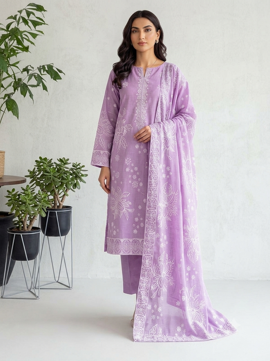 D-9403 Ophelia By Raikhta | Embroidered Slub Lawn 3PC Unstitched Suit.