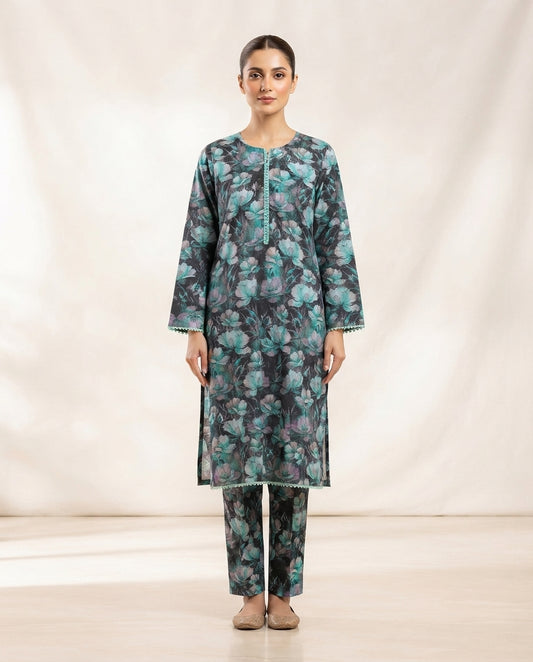 2-Piece Printed Stitched Khaddar Suit k-05