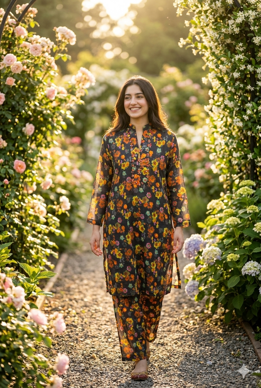 Women’s 2 Piece Stitch Lawn Suit – Casual & Summer Wear | 25