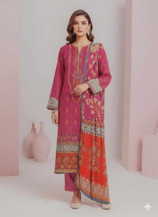 Fiza Noor Rang e Haya Design-09 | Digital Printed Lawn Suit