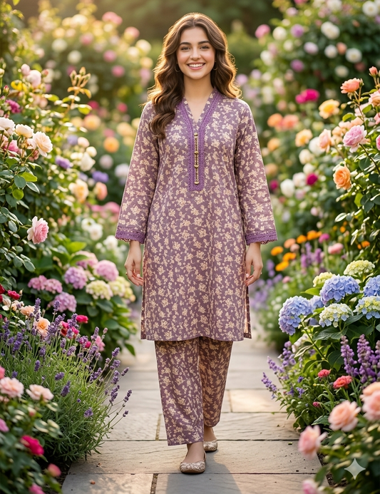Women’s 2 Piece Stitch Lawn Suit – Casual & Summer Wear | 26