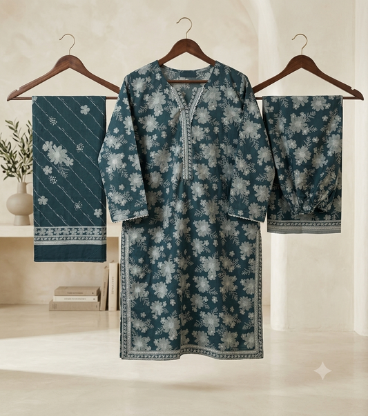 Bin Saeed Stitched 3 Piece Lawn Suit 52