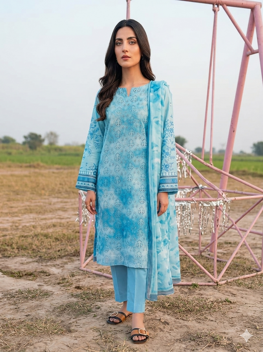 Luxury Chikan Kari Embroidered Lawn - Article NO-13
