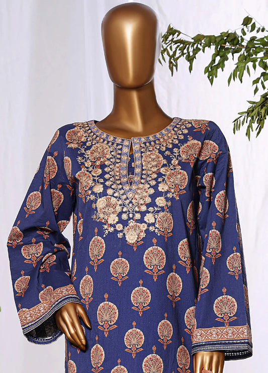 HZ Textiles Embroidered Lawn 3 Piece Stitched Suit HZ26DWE D-048