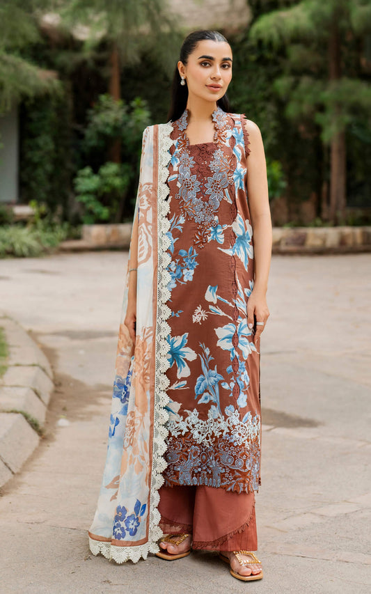 Sun-Kissed Sand MSSL-08 | 3pcs Embroidered Unstitched Summer