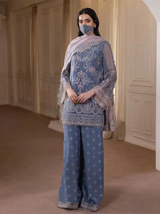 Parisa Safeera by Flossie Luxury Chiffon Unstitched Collection'26 | PA-09