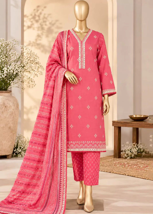 Bin Saeed 3 Piece Embroidered Stitched Khaddar KD-30