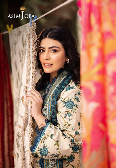 AJUBJ-34 PRINTED LAWN 3 PC - ASIM JOFA