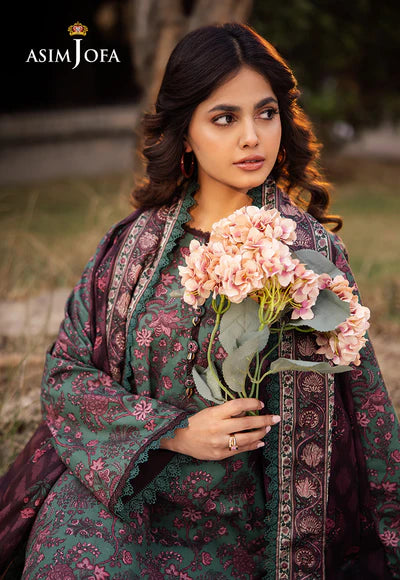 AJUBJ-32 PRINTED LAWN 3 PC - ASIM JOFA