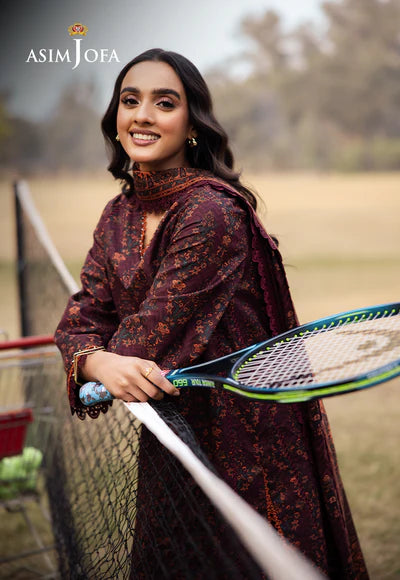 AJUBJ-28 PRINTED LAWN 3 PC - ASIM JOFA