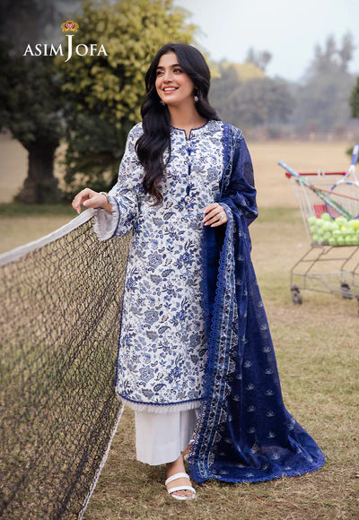 AJUBJ-35 PRINTED LAWN 3 PC - ASIM JOFA