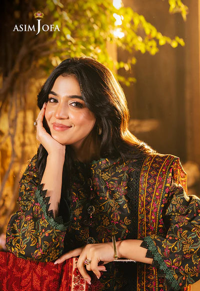 AJUBJ-25 PRINTED LAWN 3 PC - ASIM JOFA
