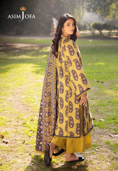 AJUBJ-33 PRINTED LAWN 3 PC - ASIM JOFA