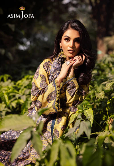 AJUBJ-33 PRINTED LAWN 3 PC - ASIM JOFA