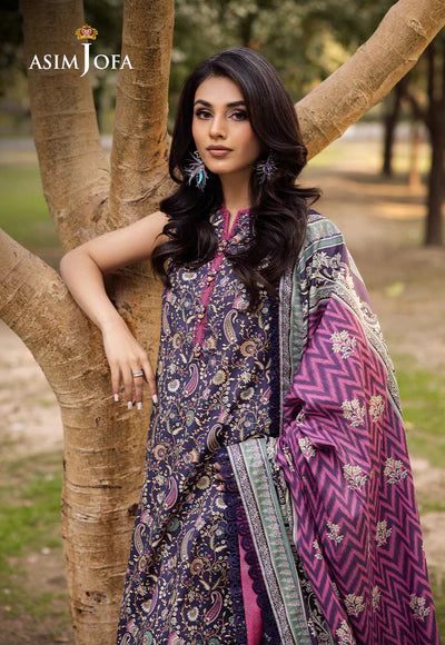 AJUBJ-30 PRINTED LAWN 3 PC - ASIM JOFA