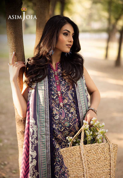 AJUBJ-30 PRINTED LAWN 3 PC - ASIM JOFA