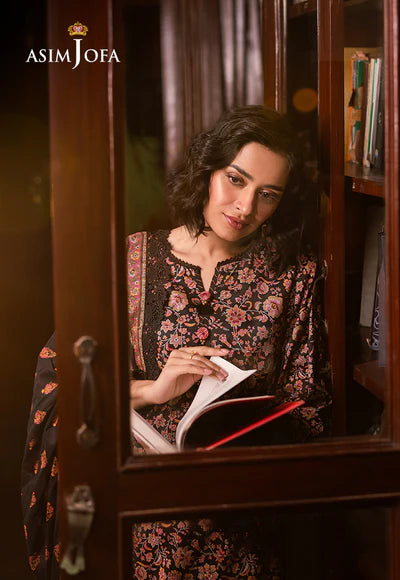 AJUBJ-45 PRINTED LAWN 3 PC - ASIM JOFA