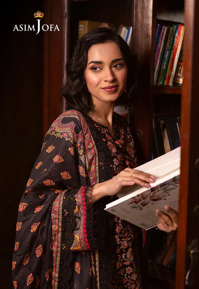 AJUBJ-45 PRINTED LAWN 3 PC - ASIM JOFA