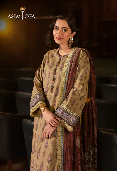 AJUBJ-47 PRINTED LAWN 3 PC - ASIM JOFA