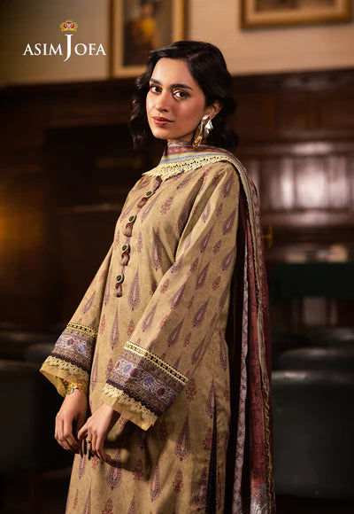 AJUBJ-47 PRINTED LAWN 3 PC - ASIM JOFA