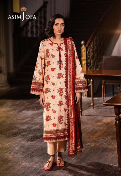 AJUBJ-54 PRINTED LAWN 3 PC - ASIM JOFA