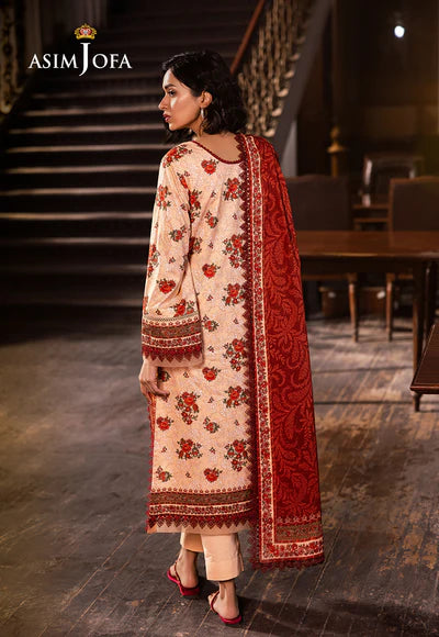 AJUBJ-54 PRINTED LAWN 3 PC - ASIM JOFA