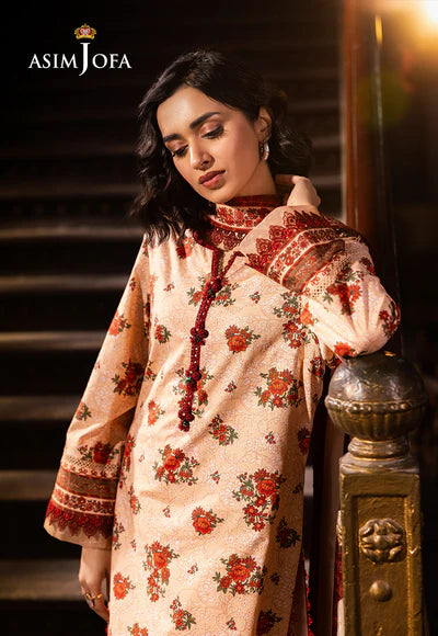 AJUBJ-54 PRINTED LAWN 3 PC - ASIM JOFA