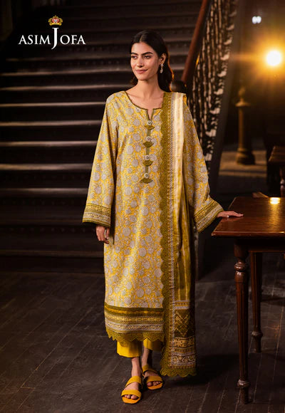 AJUBJ-51 PRINTED LAWN 3 PC - ASIM JOFA